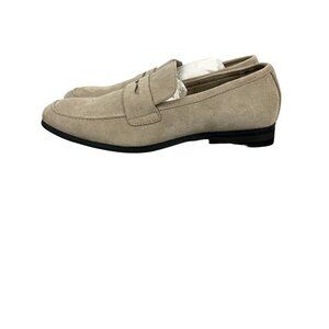Nick Graham Mens Altred Suede Loafers Beige Size 8.5 NEW